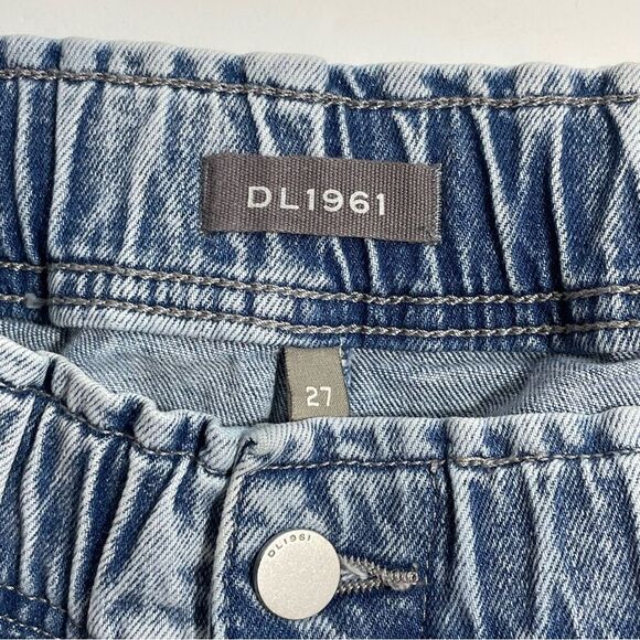 DL1961 Laura Jogger Jeans in Super Light Acid Wash Denim Size 27 - Picture 4 of 6
